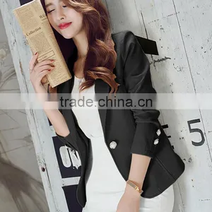 2016 Women Blazer Korean Version Cultivating Wild (green Yellow Black) Long-sleeved Small Suit Women Blazers And Jackets thumbnail-3