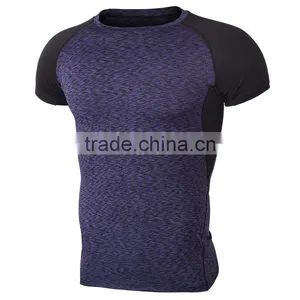2017 Summer Round Neck Gym Polyester Fabric T-shirt thumbnail-1