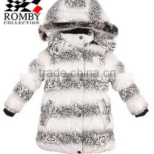 Girls White Long Winter Jacket thumbnail-1