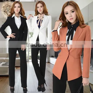 Popular Women Office Uniform Style/business Suit for Women Skirt/ladies Silk Pants Suit thumbnail-1