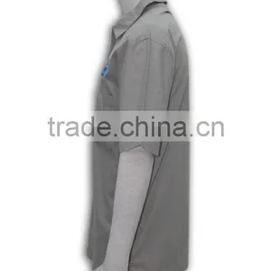 100% Cotton Design China Made Logo Printing Grey Mens Casual Shirt Design thumbnail-2