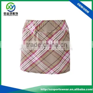 2016 Plaid Tech Classic Style Customize Ladies Golf Skirt thumbnail-2