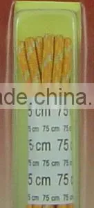 Round Orange Color Cotton Weave Shoe Lace thumbnail-1