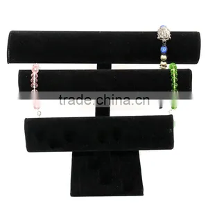Custom Black Paper Velvet Bangle Watch Bracelet Jewelry Display Stand thumbnail-1