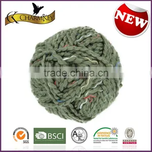 Charmkey Corrugated Yarn Rainbow Strips Polyester Acrylic Knitting Yarn for Women thumbnail-2