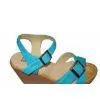 Light Weight Mesh Upper Material Blue Ladies Wedge Sandals With 9cm Heels thumbnail-1