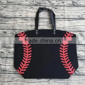 Wholesale The Ultimate Softball Canvas Totet With Leather Handles thumbnail-6