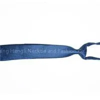 Navy Natural Silk Neckties For Boys thumbnail-1
