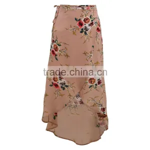Onen Wholesale Women Long Ethnic Asymmetrical Printed Maxi Skirt Ladies Wrap Beach Boho Skirts thumbnail-3