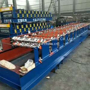 High Standard Hot Selling Galvanized Trapezoidal Roof Sheet Roll Forming Machine thumbnail-1