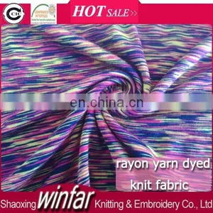 Winfar Textile Comfortable Yarn Dyed Rayon Jersey Knit Fabric thumbnail-1