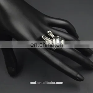 MCR-0017 In Stock Latest Fashion Bunny Design Silver Rings for Women thumbnail-2