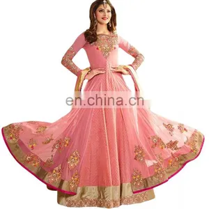 2017 Party Wear Anarkali Style Dress Material / Wedding Wear Semi-Stitched Anarkali Suits (anarkali Dresses) thumbnail-2