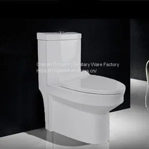 Chinese Manufacturer Wholesale Ceramic Elegant One Piece Siphonic Toilet With High Quality Soft Closed Seat Cover thumbnail-4