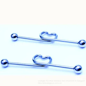 Ins Hot Money Love Ear Scrape Ear Pin Foreign Trade Earphone Wholesale Body Piercing Jewelry thumbnail-4