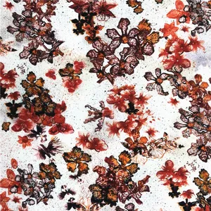 Hot Selling New Fashion Custom Textile Digital Printing Soy Silk Fabric thumbnail-1