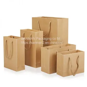 Good Sale Christmas Kraft Custom Flat Paper Gift Bag thumbnail-4