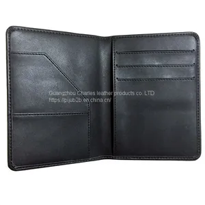 Manufacturers Custom 2019 New Open PU Leather Card ID Package Multi-function Simple Ticket Holder Passport Package thumbnail-5