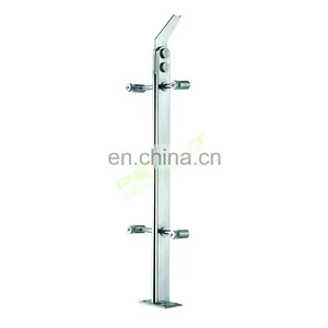 New Design Balcony Stainless Steel Railing Post Glass Balustrade Fittings Supplier In China thumbnail-2