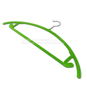 Black Color Adult Velvet Suits Hanger Shirt Plastic Hanger With Shoulder Notches thumbnail-3