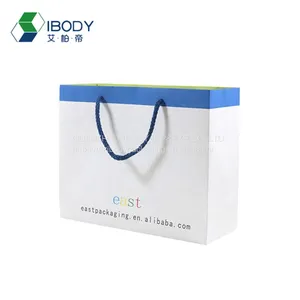 Luxury Custom Cardboard Custom Shopping'white Shopping Kraft Paper Plain Color Boutique Paper Bags With Your Own Logo thumbnail-3