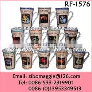 2015 Hot Sale Zodiac Print Promotional Soup Mug Milk Mug Ceramic for Tableware thumbnail-1