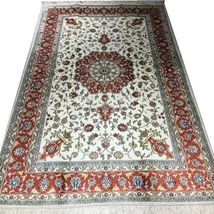Yamei Lagend Classic Persian Design Handmade Silk Persian Rug and Tapestry for Sale thumbnail-1