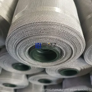 3.5ft×100ft 14×14 SS Finish Aluminium Woven Wire Mesh for Aluminium Screen Windows and Doors thumbnail-4
