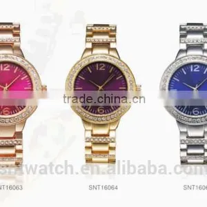 Lady Watch Gift Set Women Japan Movt Quartz Watch Stainless Steel Back Crystal Stone Luxury thumbnail-1