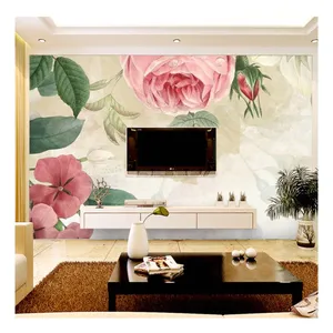 Tropical Wall Murals 3D 5D 8D 16D Wall Mural Decoration Flower Geometric Design For Home Tv Background Dropshipping thumbnail-5