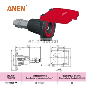 Anen IC300 Connector Industrial Round Connectors DC/AC High Power Connector thumbnail-4
