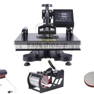 China Supplier Multifunctional 4 in 1 Combined Heat Press Machine Good Service Mini Tshirt Printing Machine thumbnail-1