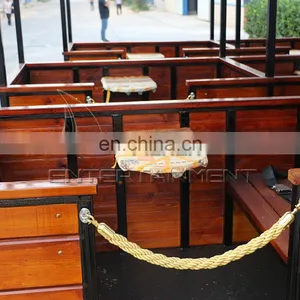 China Manufacturer Luxury Outdoor Railway Amusement Park Steam Train for Sale thumbnail-3
