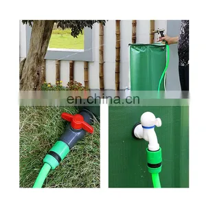 55 Gal Garden Watering Flexible Collapsible Rain Barrel Pvc Rainwater Rain Water Collection Tank With Irrigation System thumbnail-5