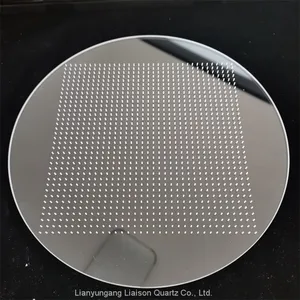 High Quality Custom Transparent Quartz Plate Quartz Disc With 0.1mm Holes thumbnail-3