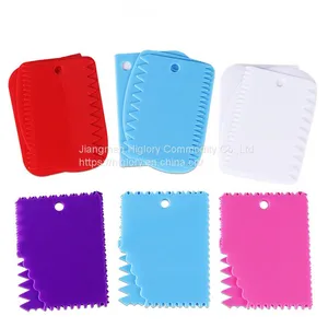 3Pcs Cake Scraper Pastry Butter Dough Cookie Edges Scraper Cake Smoothers DIY Cutter Baking Tools Decorating Accessories Set thumbnail-4