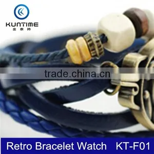 Fashion Ladies Vintage Wristwatch 2015 Express Bracelet Leather Watch for Women thumbnail-6