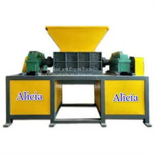 Double Shaft Industrial Large Paper Waste Plastic Car Tire Carton Box Shredder thumbnail-1
