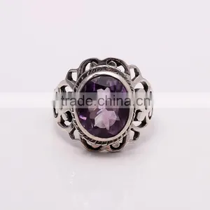 AMETHYST Ring,925 Sterling Silver Jewelry Wholesale,WHOLESALE SILVER JEWELRY,SILVER EXORTER,SILVER JEWELRY FROM INDIA thumbnail-1
