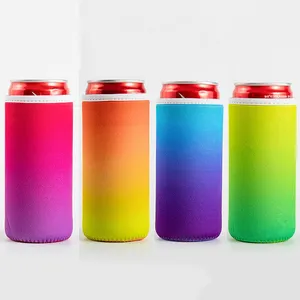 Sublimation Blanks Beer Can Koozies Cup Cooler Sleeve Soft Insulated Reusable Drink Covers for Soda Cola thumbnail-1