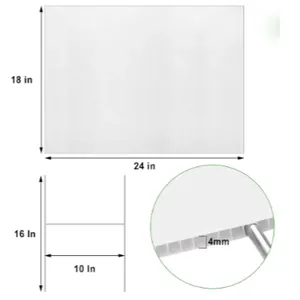 Outdoor Durable PP Hollow Plastic Board – Blank Corflute Sheet for Yard Signs thumbnail-3