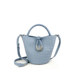 Bucket Bags Women's Totes Bags Hand Bags Designer Luxury Woven Bag Knitting Straw Bag Soft Lady Handbags New In Handmade thumbnail-4