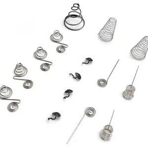 Coil Style Stainless Steel Spring Contacts Industrial AA Battery Holders With Umbrella Compression Spring Touch thumbnail-2