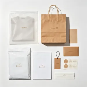 Custom Logo Matte Clothing Packaging Bags, Recyclable Garment Zipper Mailer Bags for Apparel Shipping, Eco-Friendly With Brand Print thumbnail-1