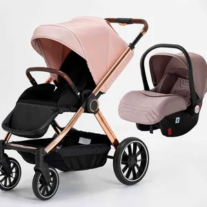 Best Hot Mum Brand Linen Stroller Walker Carrier With 5-Point Safety Belt Foldable Design 20KG Load Capacity for Babies thumbnail-5