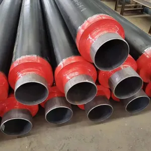 High Density Polyurethane Foam Pre‑insulated Steel Pipe Direct Buried Hot Water Heating Insulation Pipe thumbnail-3