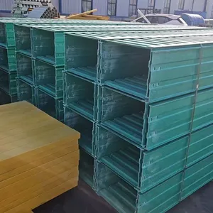 UV Resistant FRP Ladder Type Cable Tray Lightweight Fiberglass Cable Support for Offshore Marine Project thumbnail-4