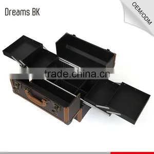 Guangzhou Best Selling Lighted Cosmetic Case With Mirror Make up Case Makeup Organizer With Stand thumbnail-4