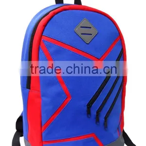 Casual Aqua Blue 600D Polyester Backpack thumbnail-2