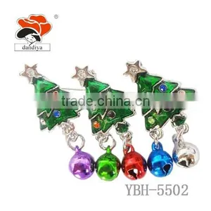 Fashion Christmas Tree Cute Cheap Rhinestone Brooch For Wedding Colorful Bell Jewelry thumbnail-1
